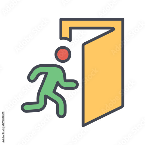 Evacuation Vector Icon