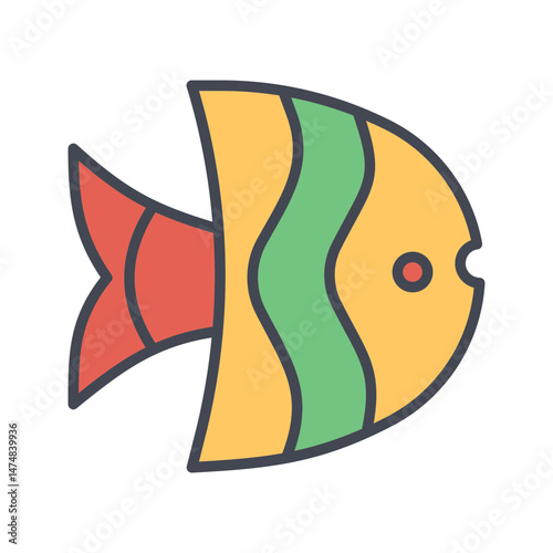 Angelfish Vector Icon