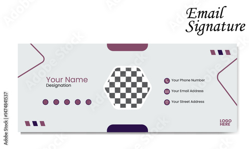 a creative modern corporate business email signature template for creative professional business