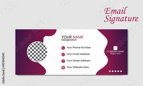 a creative modern corporate business email signature template for creative professional business