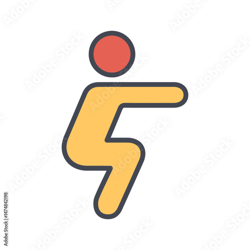 Squat Vector Icon