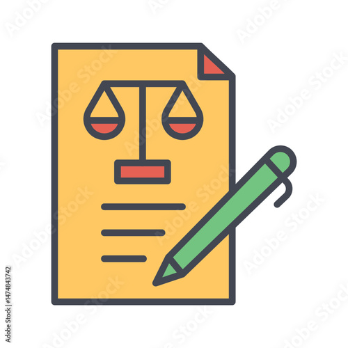 Legal Brief Vector Icon