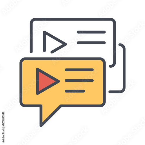 Testimonial Videos Vector Icon