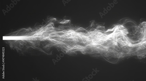 Abstract energy blast with ethereal smoke trails