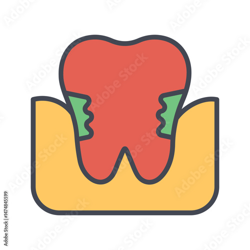 Gum Disease Vector Icon
