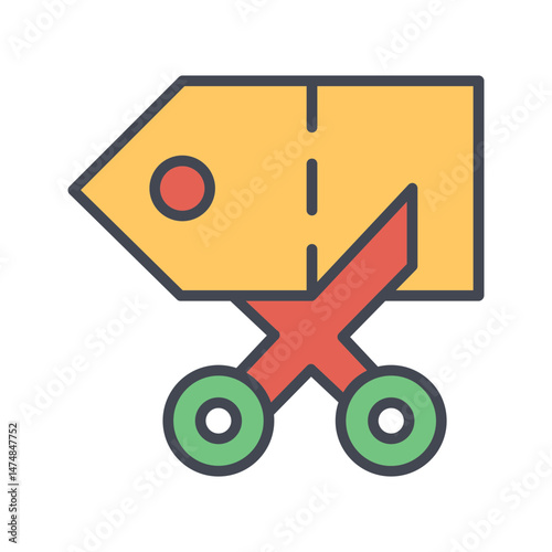 Price Cut Vector Icon