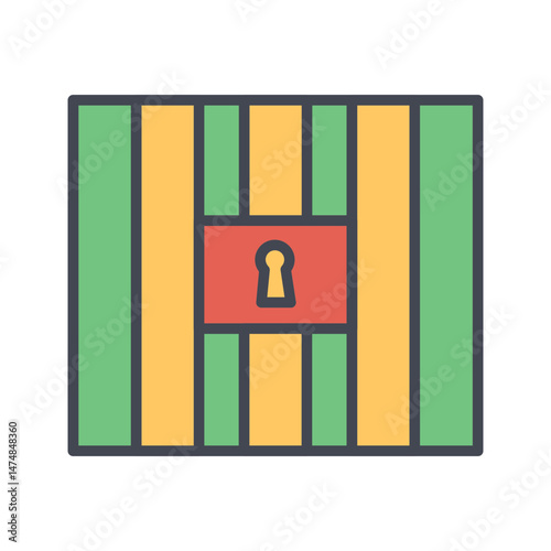 Prison Bars Vector Icon