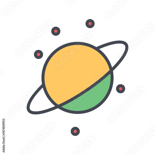 Planetary Rings Vector Icon