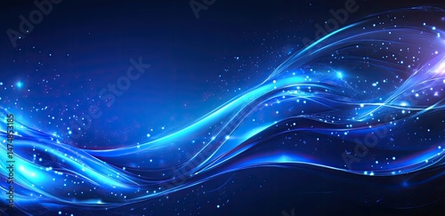 Abstract Blue Wave Design