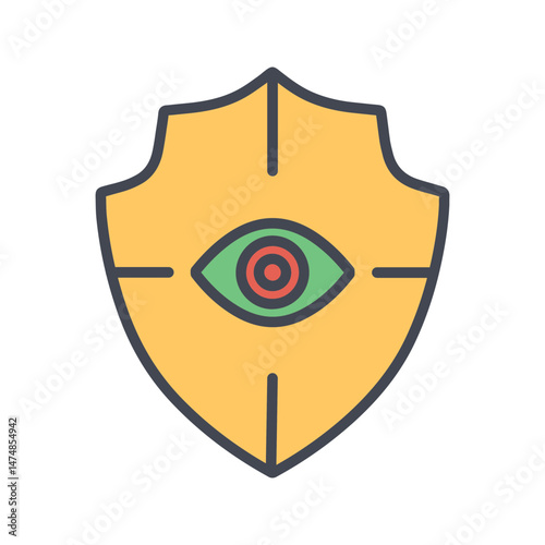 Security Monitoring Vector Icon