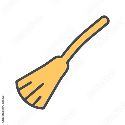 Witch Broomstick Vector Icon