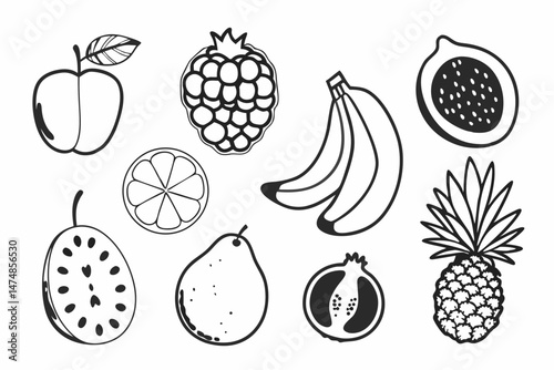set of fruits
