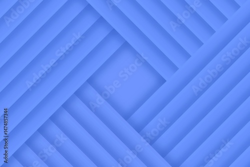 Abstract blue striped and lines background with layers, 3d. Design for wallpaper, banner, card, cover, wrapping paper, decoration, print, etc.  