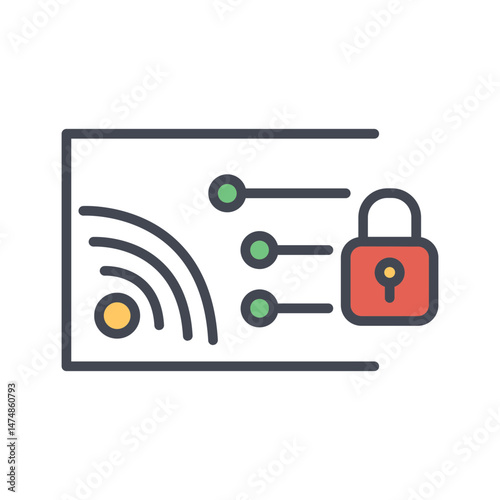 Secure Wi-Fi Vector Icon