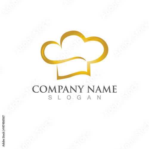 Hat chef logo template
