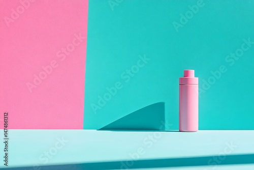Pink product shot on pastel background