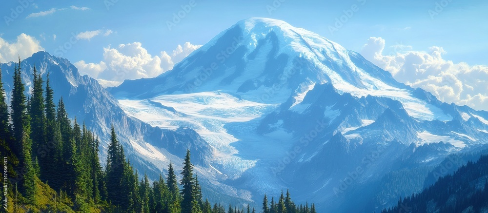 Obraz premium Majestic Mountain Peaks