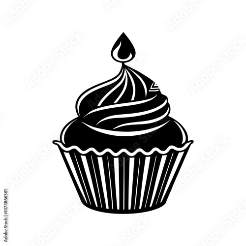 vector illustration of cupcakes vector art