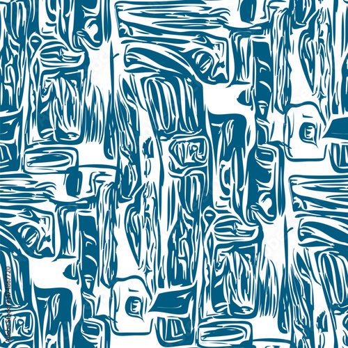 Monochrome  seamless grunge pattern. Vector illustration