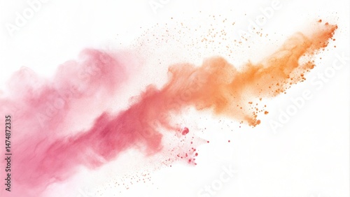 Pastel Pink & Orange Powder Trail – Soft Gradient Explosion for Euphoric Branding & Vibrant Social Content