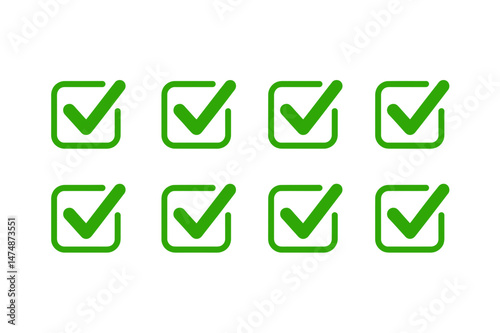 Green check mark icon symbol vector illustration