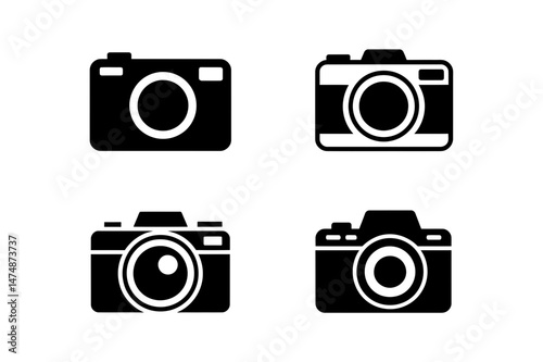 Camera photography photo equipment icon collection