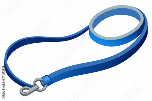 Blue Dog Leash with Metal Clip Pet Walking Accessory