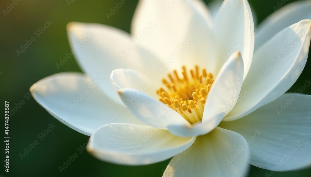Fototapeta premium Close-up of pristine white petals, soft focus , bright, bloom