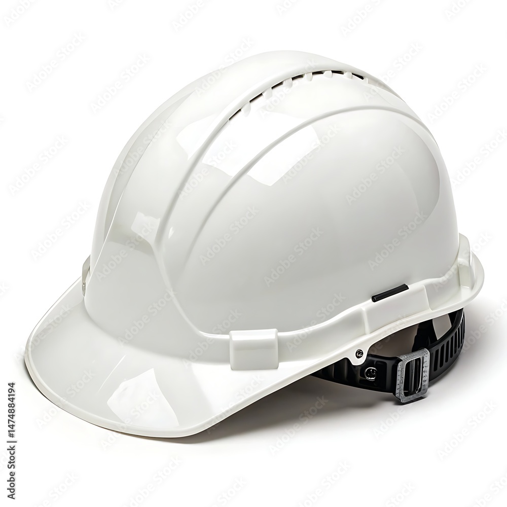 Fototapeta premium High-Quality White Safety Helmet, Perfect for Construction