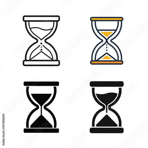 vector illustration of hourglass
