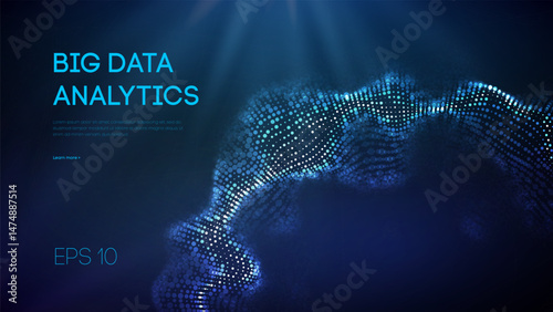 Big sphere data background 3D tech globe bg. Modern AI neural network science software communication HUD render. Futuristic cyber business vision neon purple perspective banner.