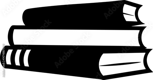 Book Spine Side Silhouette Vector Illustration 