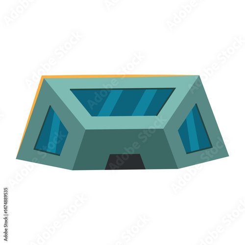 Futuristic smart house. Vector