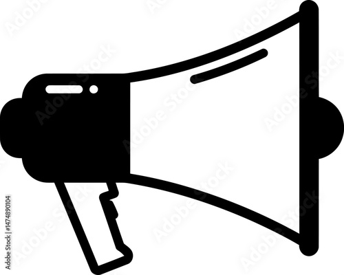 Loudspeaker Icon  Vector Illustration of a Megaphone for Announcement and Communication