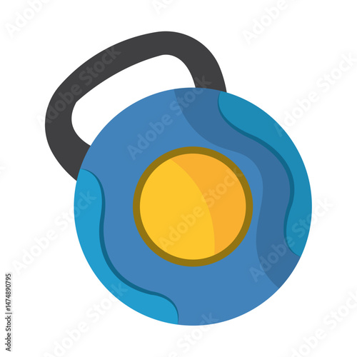 Kettlebell thirty icon. Vector