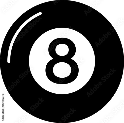 Eight Ball Iconic Symbol of Billiards and Pool Games