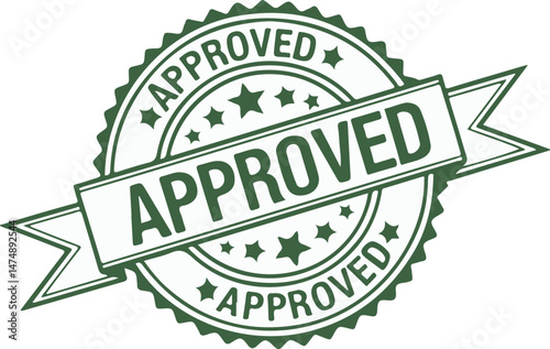Verified Approval Seal with Thumbs Up and Signature
