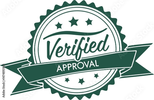 Verified Approval Seal with Thumbs Up and Signature
