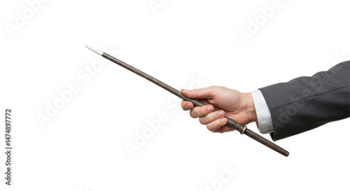 Obraz na płótnie Isolated Hand Holding Magic Wand
