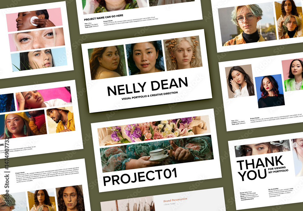 Minimal Portfolio Layout Stock Template Adobe Stock