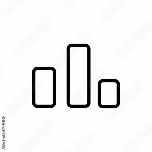 Bar chart data statistics icon vector sign