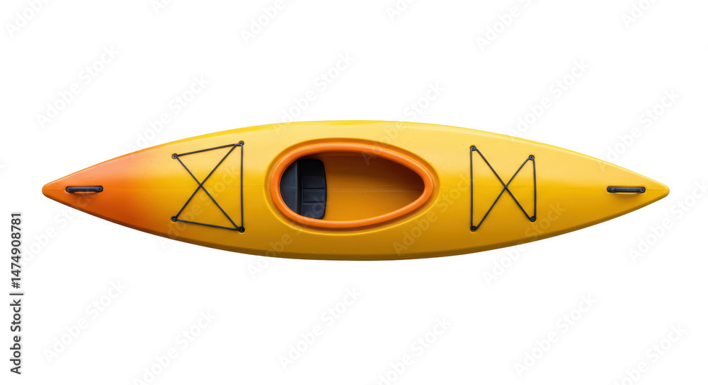 Isolated Yellow Kayak Isolated Yellow Kayak
