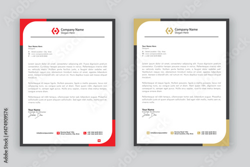 business corporate letterhead design template	