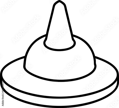 Glue Cap Line Art Vector Illustration