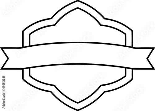 Label Tag Line Art Vector Illustration