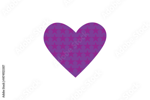 Red checkered heart on diagonal love design isolated background Illustration