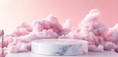 Pink Cloud Marble Podium (1)