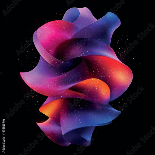 image of colored stains on a black background, abstraction
