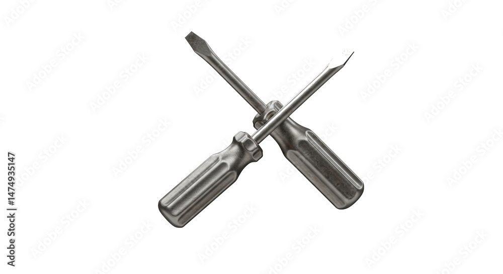 Naklejka premium Intersecting tools of metal workready