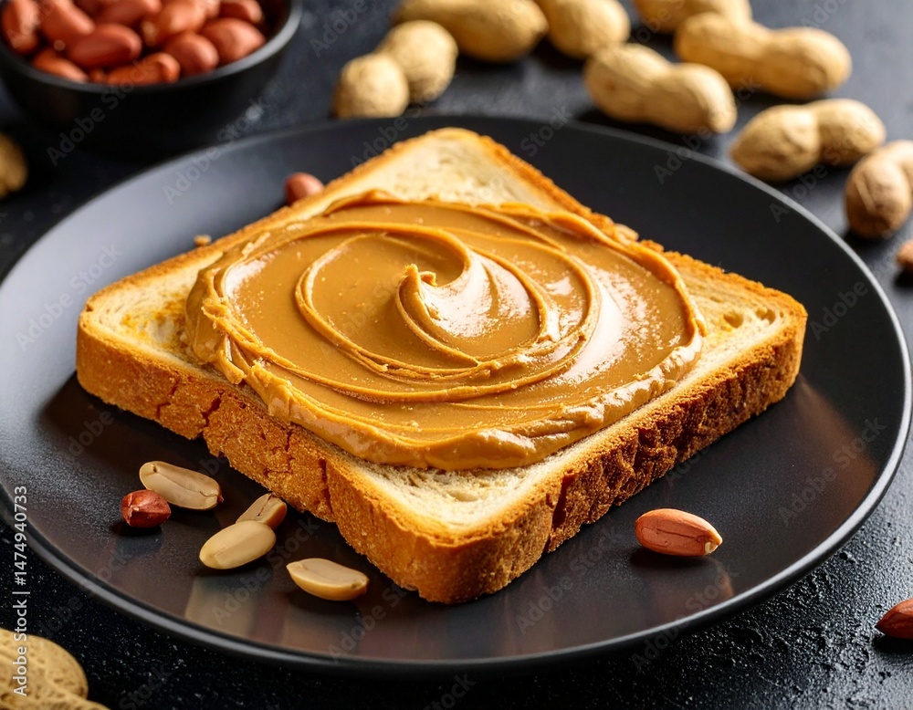 peanut butter on toast